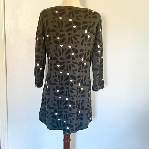 Anthropologie Field Flower Sarina Oversized Sweater Tunic Small Dark Green - Picture 5 of 8